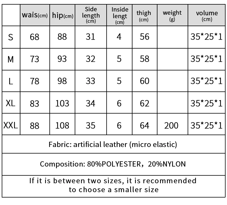 Description Picture 2 of item9043# New Sexy Summer and Autumn Stretch Plus Size Tight Black Faux Leather Shorts Casual Shorts Leather Pants for Women