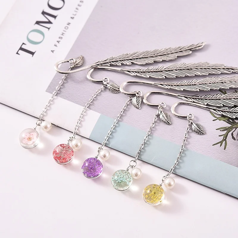 Metal Bookmark Leaf Style Luminous Constellation For Students Teachers Stationery Book Marker