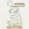 Large Capacity Cereal Containers with Measure Cup with Handle High Sealing Performance Plastic Sealed Jar Insect-proof 2
