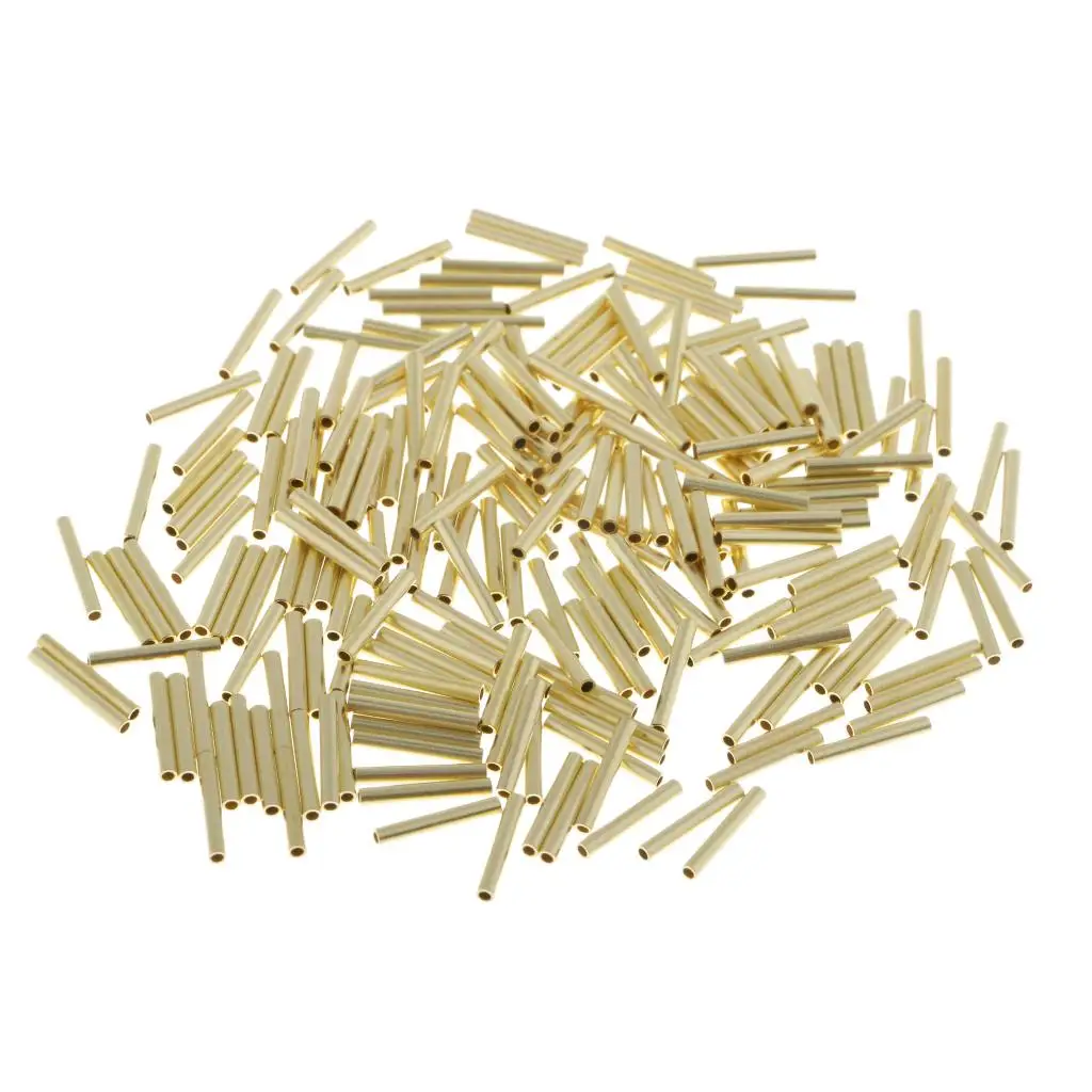 2x 200pcs Single Barrel Crimping Sleeves Copper Tube Inside Diameter 1.0mm