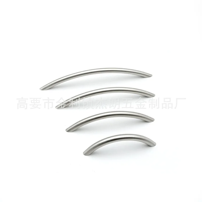 

Drawer Bridge-type Cabinet Handle Light Luxury Silver Wardrobe Door Handle Stainless Steel Small Handles Knob Furniture Hardwar