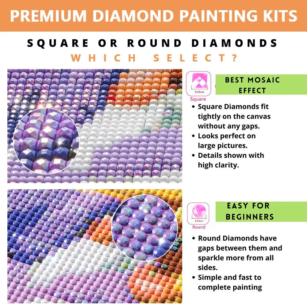 5D Diamond Painting Ricamo Fai da Te Manuale Artigianato Viola Fiore
