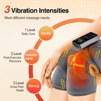 Electric knee massager with vibration and heat support.