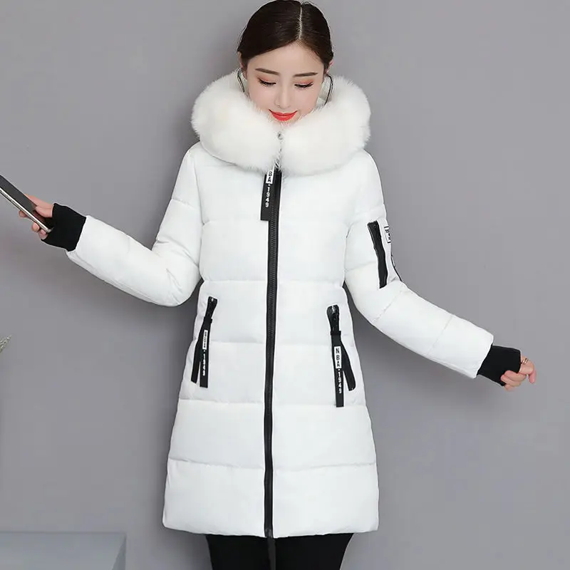 Quilted Parkas Woman Long Padded Jackets Cotton Zip-up Hoodie Coats for Women Youthful High Quality Elegant Loose Casual Great