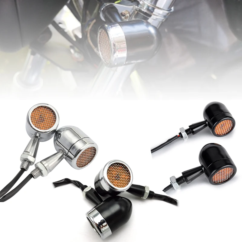 

Motorcycle Turn Signal Lights Brake Lamps LED 12V Taillights Indicator Mesh Lens Moto Accessories For Suzuki BWM Honda Universal