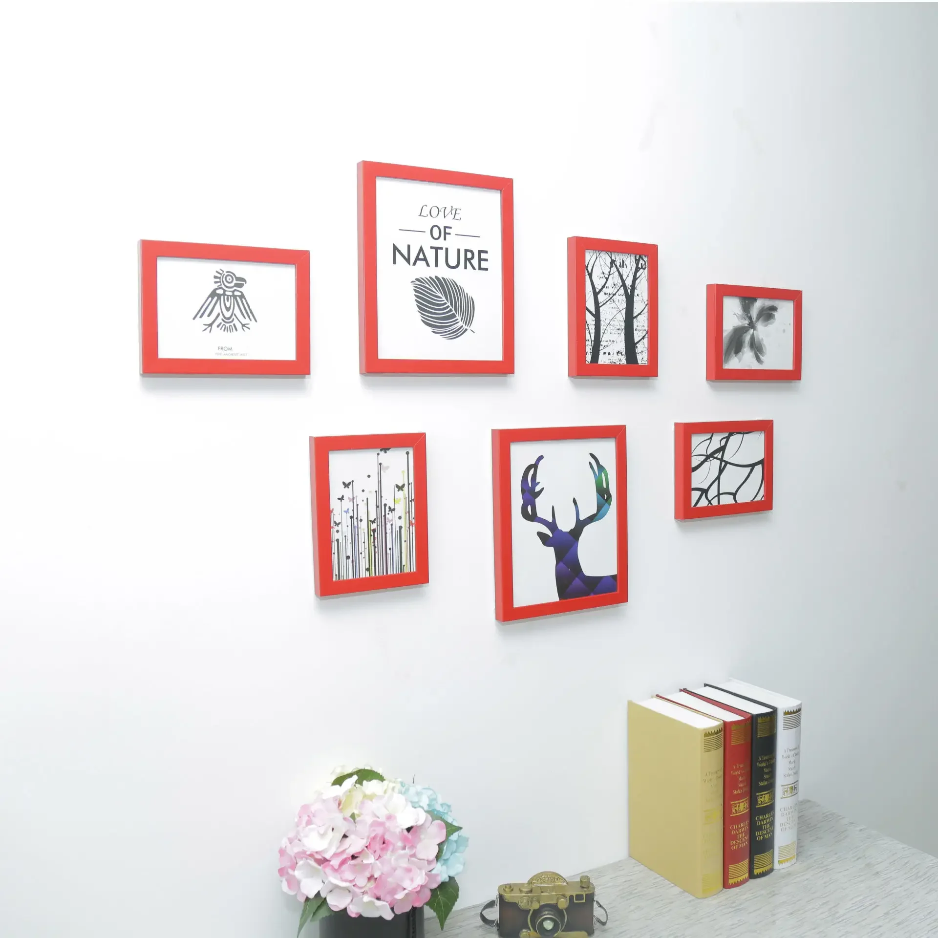 

1606liyou picture frame pendulum table calligraphy and painting mounted wall inch frame square decoration