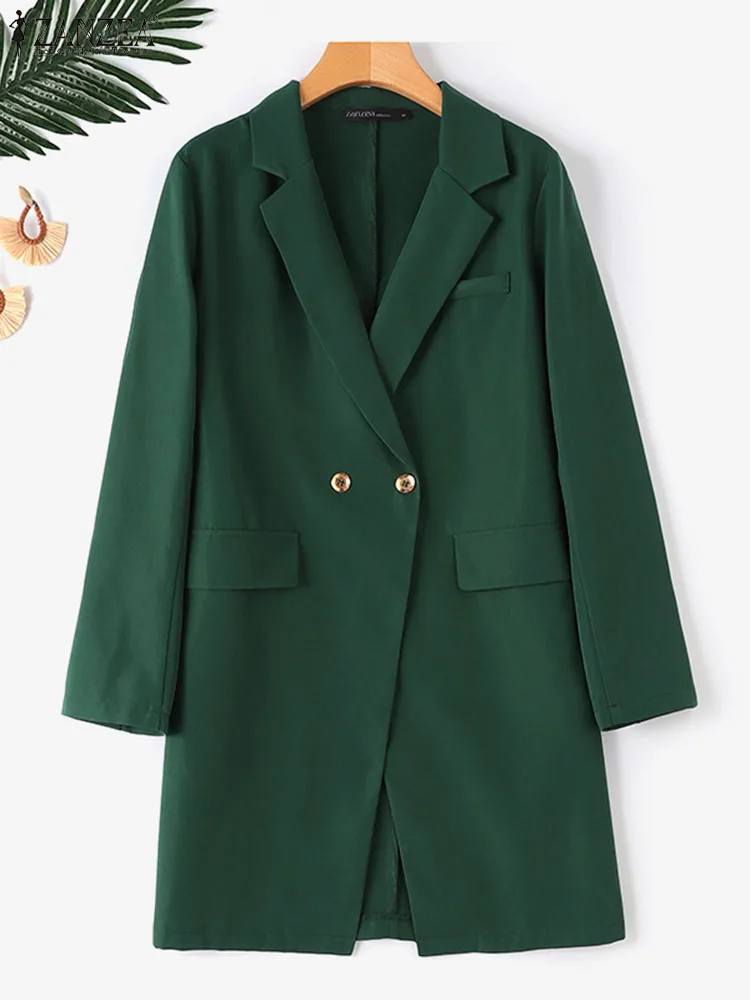 ZANZEA Korean Fashion OL Suits Autumn Long Sleeve Lapel Neck Blazer Woman Elegant Office Coats Female Vintage Bottons Jackets