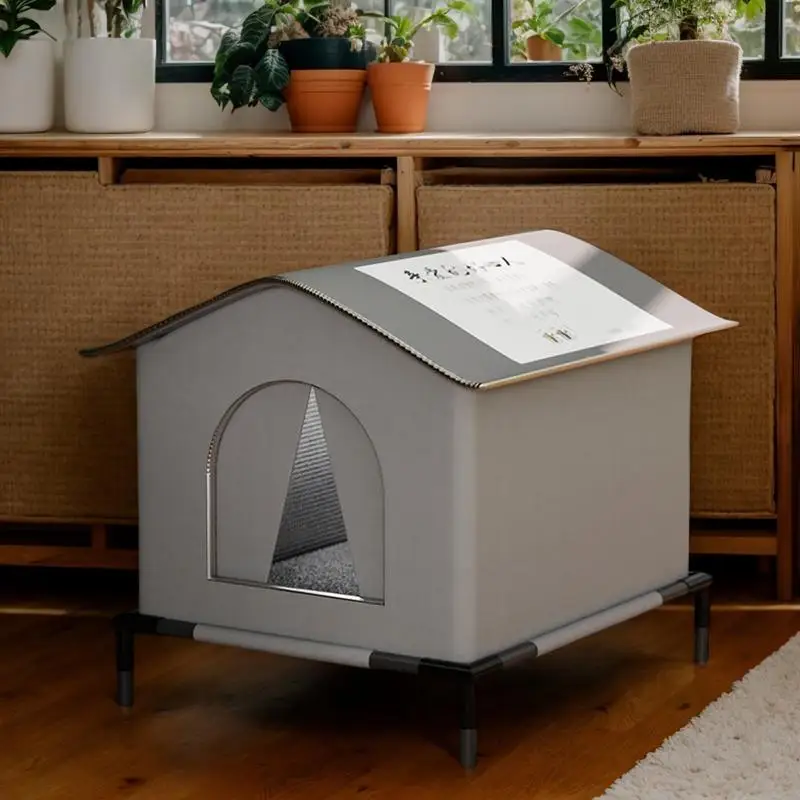 Outdoor stray cat Nest Universal bite-resistant Rain and Cold Resistant Enclosed Feral Cats House for All Seasons