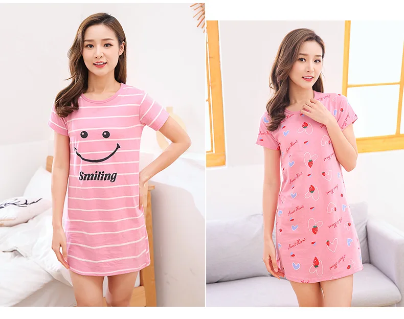 pajama sets cute	 Summer Pajamas Cotton Girls Nightgowns Cartoon Nightdress Baby Sleepwear Sleepshirt Short-sleeve Nightwear Children Cute Clothes best Sleepwear & Robes