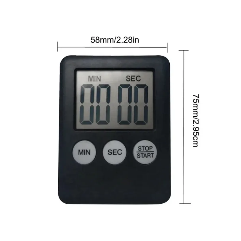 Multi-Function Digital Electronic Kitchen Timer Electronic Timer Stopwatch LCD Display Mini for Sports Exercise Baking Cooking