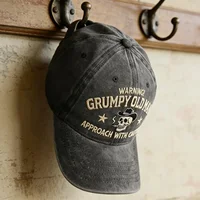 Casquette de baseball brodée personnalisable avec motif « Vieil homme grincheux », casquettes de baseball amusantes et ajustables en coton pour hommes et femmes 2