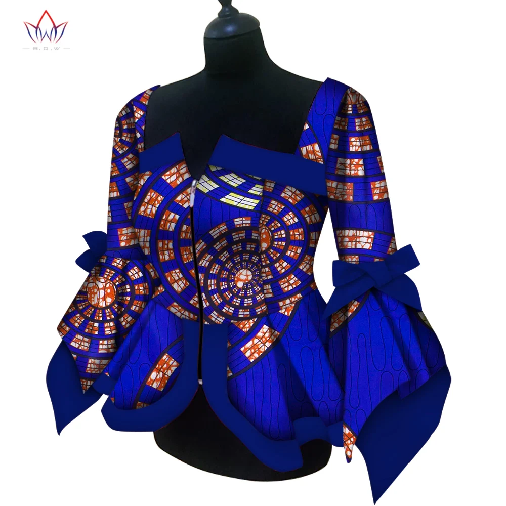 2022 Spring Long Sleeve African Print Outfits 6xl Africa Clothing Women Traditional African