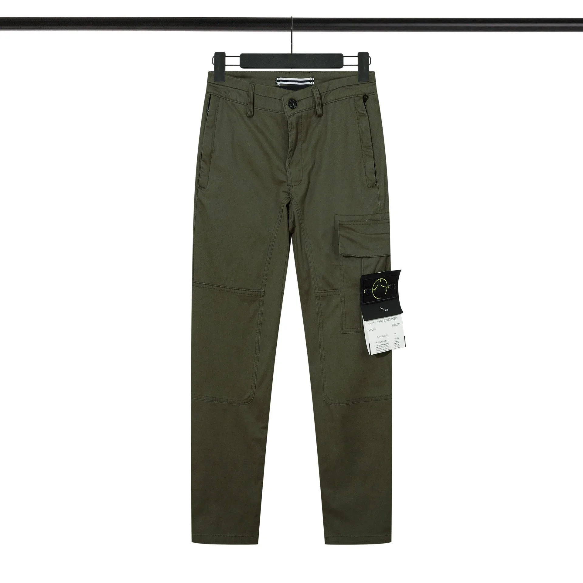 Casual Pants Stone Compass Embroidered Military Workwear Casual Loose Pants Multiple Pockets Long Trousers For Men Cross-Border