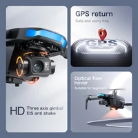 S-X1 nuevo Drone con pantalla cardán antivibración de 3 ejes 8K aéreo sin escobillas RC Quadcopter 5G GPS 8K cámaras HD EIS Mini UAV juguete para regalo - Imagen 3