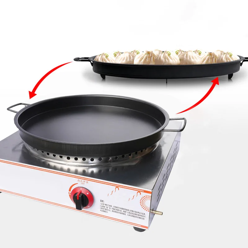Commerical Gas Pancake Frying Oven Machine Furnace Frying Maker Table Decoction Pot Fried Dumpling Maker Pancake Machine