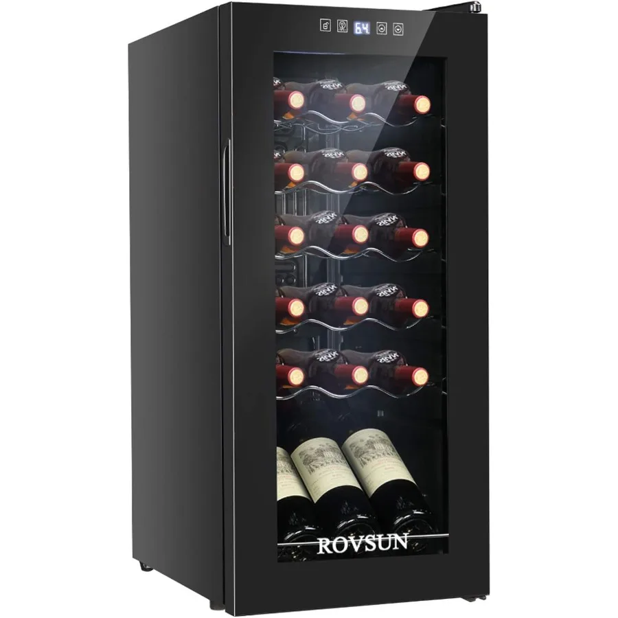 18 Bottle Freestanding Wine Fridge with Temperature Control