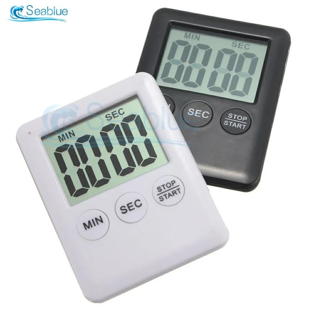 Multi-Function Digital Kitchen Timer with LCD Display for Cooking, Baking, and Exercise