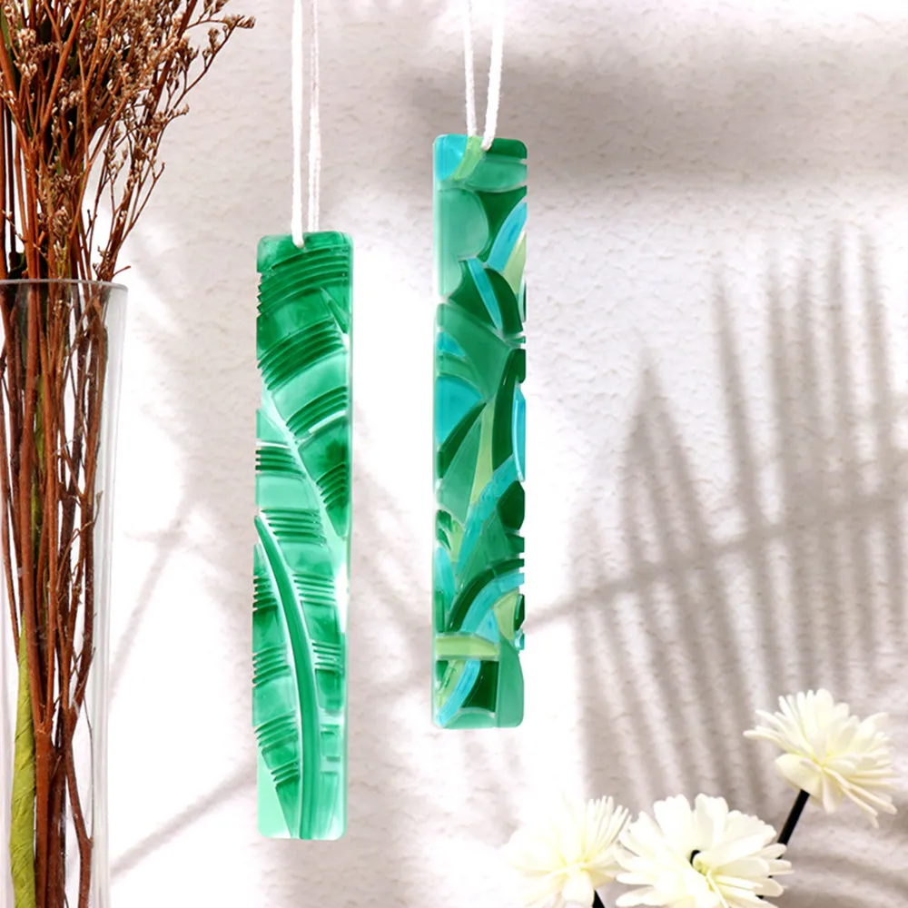 1pcs Leaves Flower Bookmark Silicone Mold Wave Rectangle Bookmark Epoxy Resin Casting Molds for DIY Epoxy Resin Making Tools