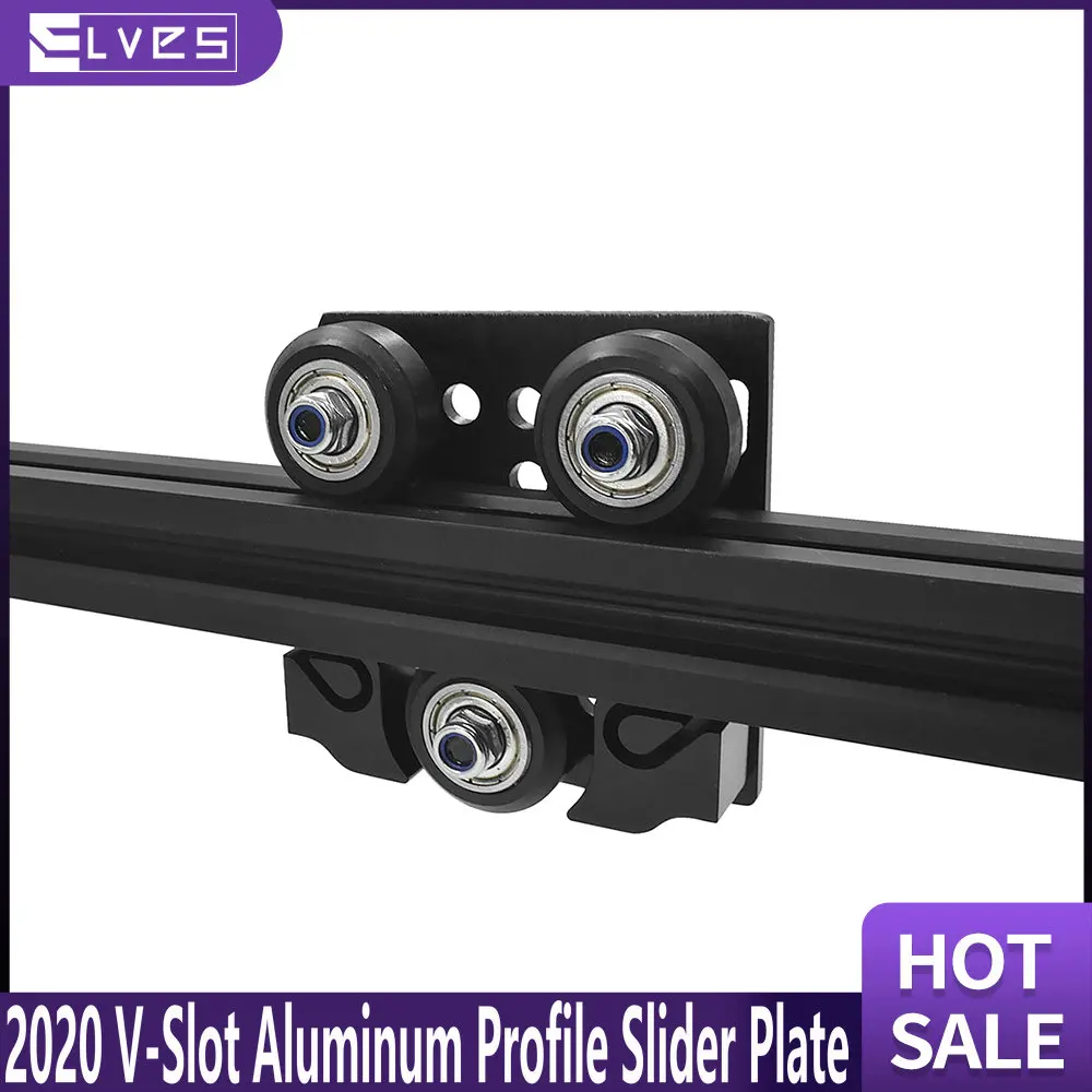 ELVES Y-Axis Openbuilds Slider Aluminum Plate buckle 2020 V-Slot Aluminum Profile Slider Plate For Tronxy X3 Tevo Tarantula PRO