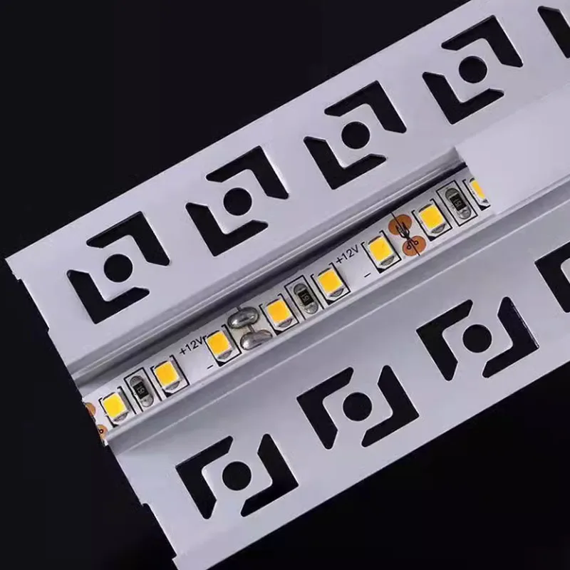 10M Lace Edge LED Aluminum Profile With High Quality LED Strip Black Silver