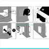 H7BF Pet Dogs Door Sliding Cats Door Automatic Flap Lockable Door for Existing Wall Door for Small Dogs 3