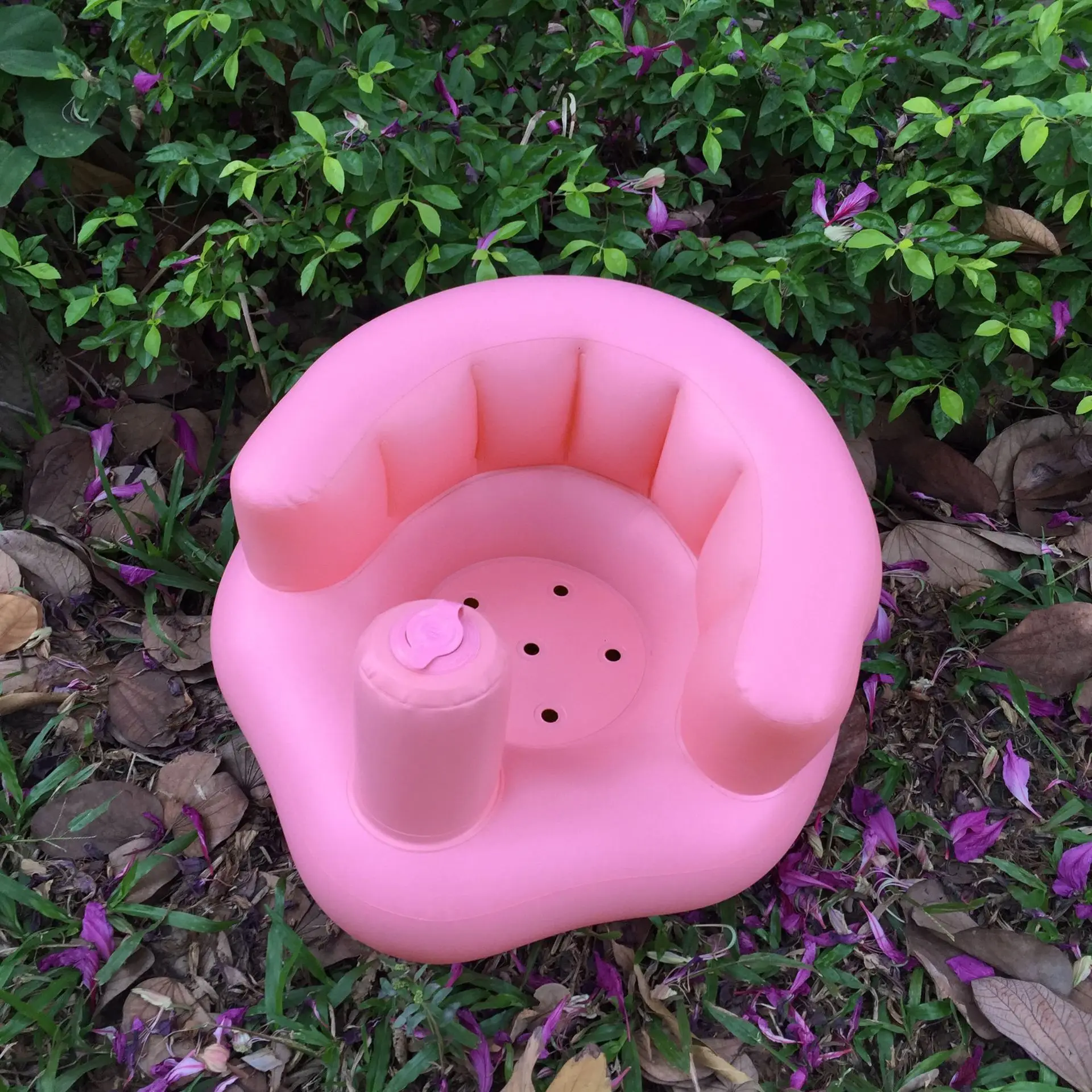 Baby Kid Inflatable Seat Baby Seat Portable PVC Learn to Sit Stool Baby Sofa for Bedroom Bathroom Infant Dining Lunch 5