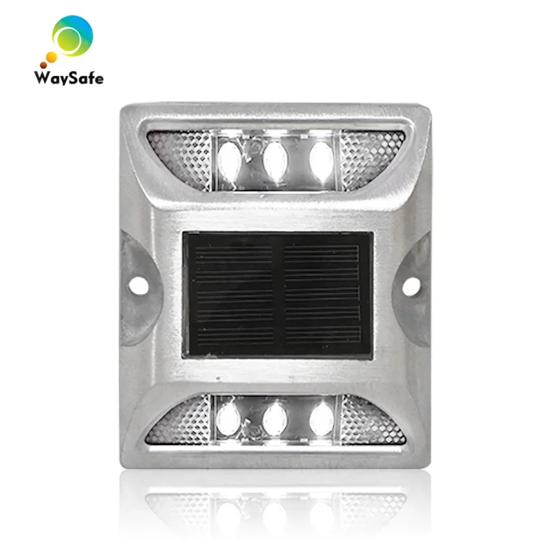 Solar Powered Road Stud Reflector Deck Dock Light Aluminum Housing Flash Mode Or Steady Mode Price solar ground lights