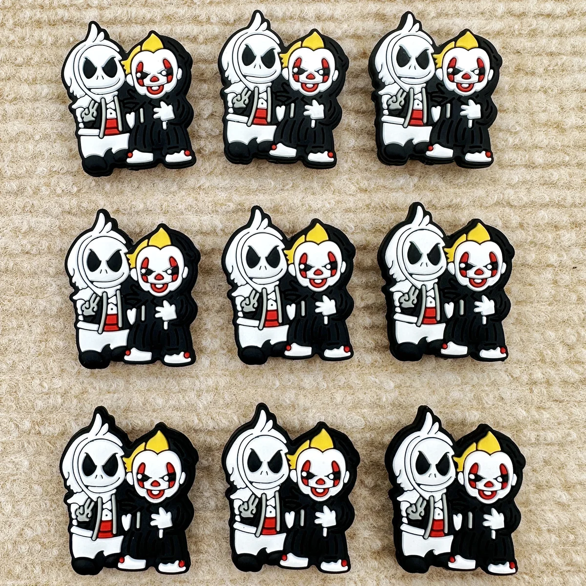 10PC Baby Silicone Beads Clown Focal Beads Teethe Baby Toys DIY String Pen Beads Nipple Chain Jewelry Accessories Kawai Gifts 1