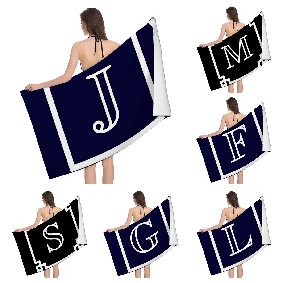 Home Bath Towels Body Bathroom Letters Flower Quick Drying Microfiber Beach Towel Man Women Large Sports microfiber towel bath towel