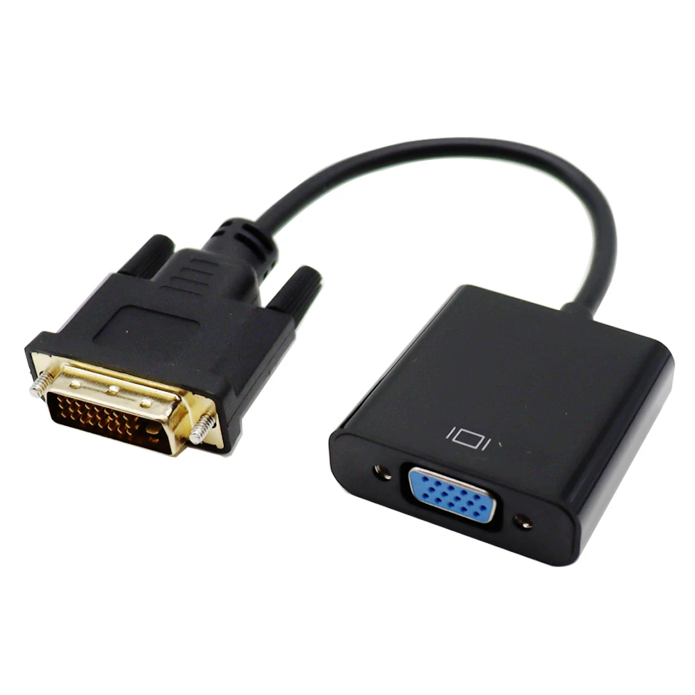 DVI to VGA Adapter Full HD 1080P DVI-D Male to VGA Female Adapter 24 + 1 25Pin 15Pin Cable Converter for PC Computer Monitor hdmi to vga adapter cable vga cable adapter vga to hdmi converter