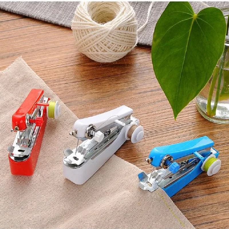 MiniHandheldSewingMachineStitchSewNeedleworkCordlessClothes