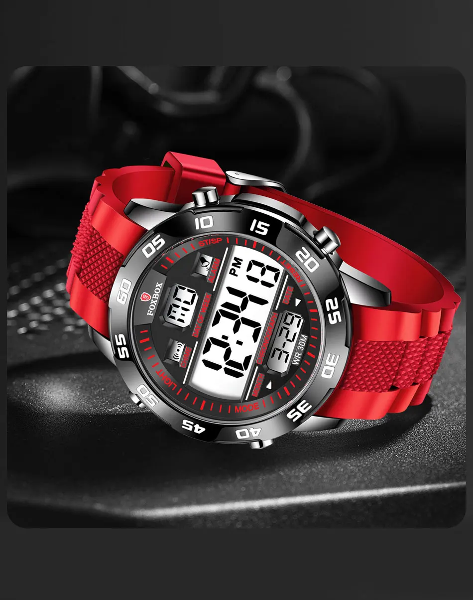 luxury electronic digital sports watch