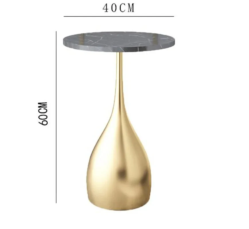 Nordic Simple Creative Small Coffee Table Living Room Sofa Round Table Side Bedside Marble Corner Gold JK696ST