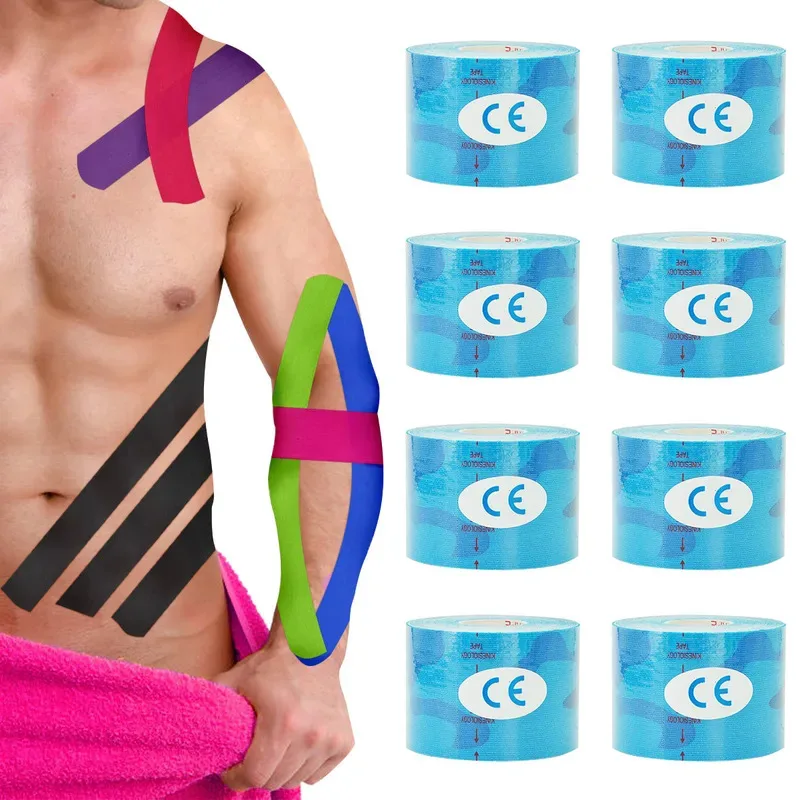3/5Pcs Kinesiology Tape Elastic Sports Tape Muscle Support, Breathable Waterproof Athletic Tape for Knee/Shoulder Pain Relief