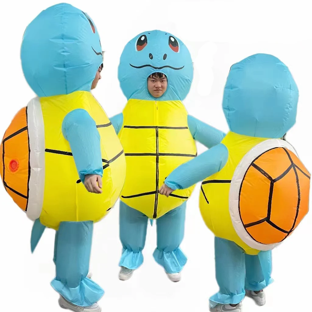 Miniso Squirtle Inflatable Cosplay Costumes Kawaii Kigurumi Turtle One Size Inflable Costume Disfraz For Adult