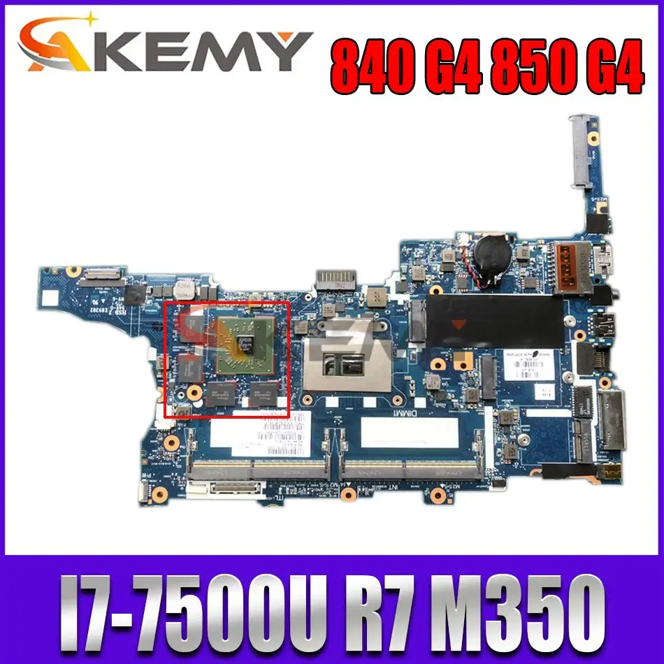 917505-601 917505-001 для ноутбука HP EliteBook 840 G4 материнская плата SR2ZV I7-7500U CPU R7 M350 GPU DDR4 |