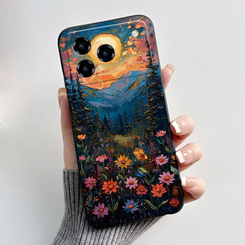 Cute Love Rabbit Cartoon Black Soft Silicone Protective Phone Case