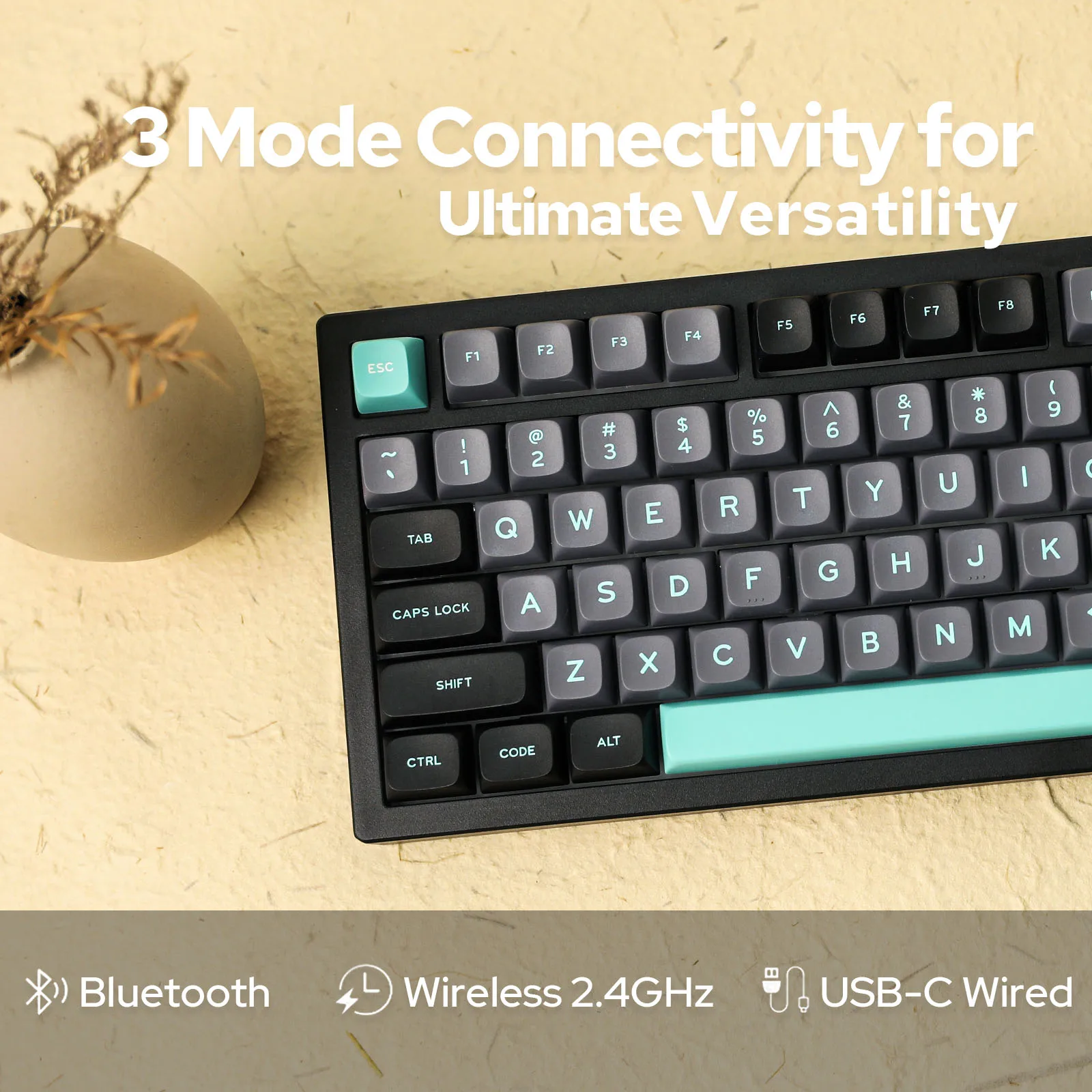 Epomaker x feker galaxy80カスタムキーボード、bt 5.0、2.4g、USB-C 