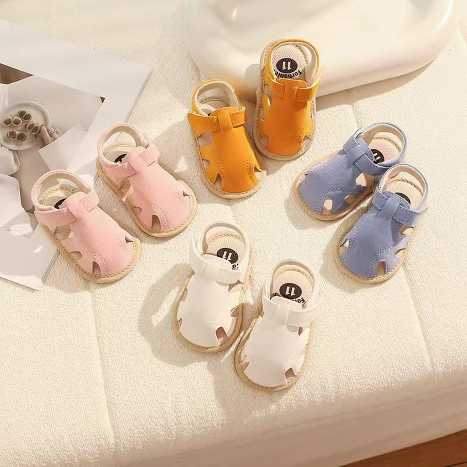 Baby Sandals Boys Girls Summer Casual Flat Non-Slip 0-18 Months