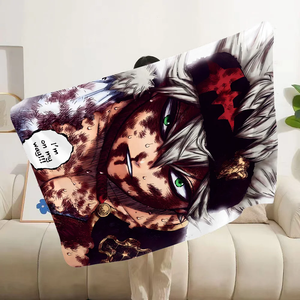Hot Classic Anime Black Clover Printed Blanket Picnic Blankets Warm Blanket Soft Comfortable Blanket Home Travel Birthday Gift 6