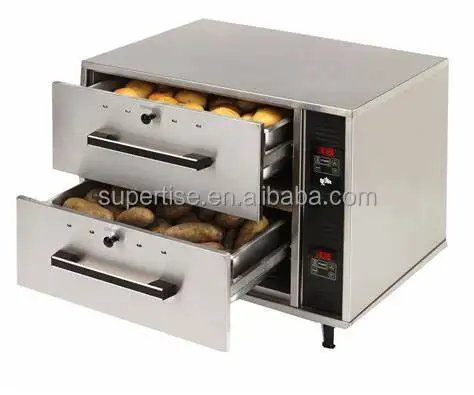 Commercial 2-Layer Drawer Food Warming Drawers, Kitchen Drawer Built In Food Warmers
