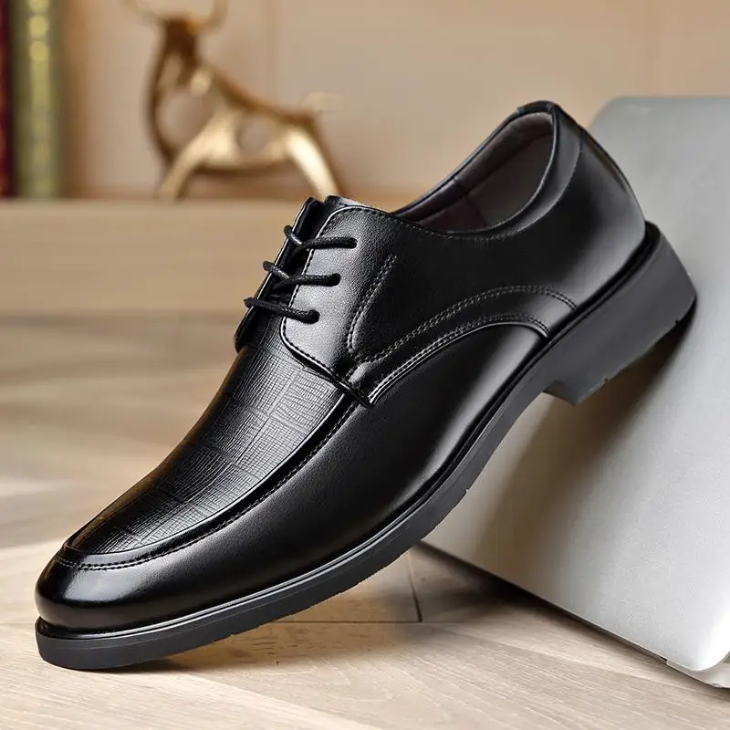 

Brogue Leather Shoes Men's Formal Wear Business Sense Men's Casual Suit Wedding Groom's Shoes