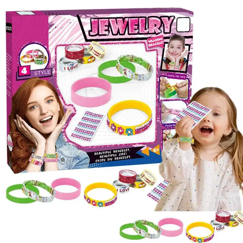 

DIY Jewelry Kit Gem Piece Jewelry Bracelet Kit DIY Arts And Crafts Toys Create Unique Friendship Bracelets Arts & Crafts Toy For