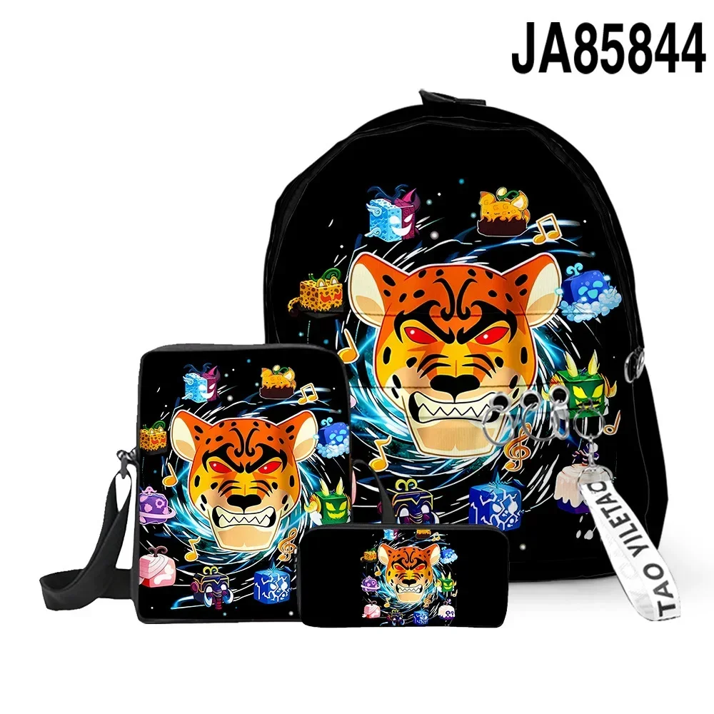 3 Pz-Set 3D Nuovi Accessori Di Moda Roblox Game Blox Fruits School Bag Zaino Per Studenti Zaino Pen Bag Zaino Sportivo