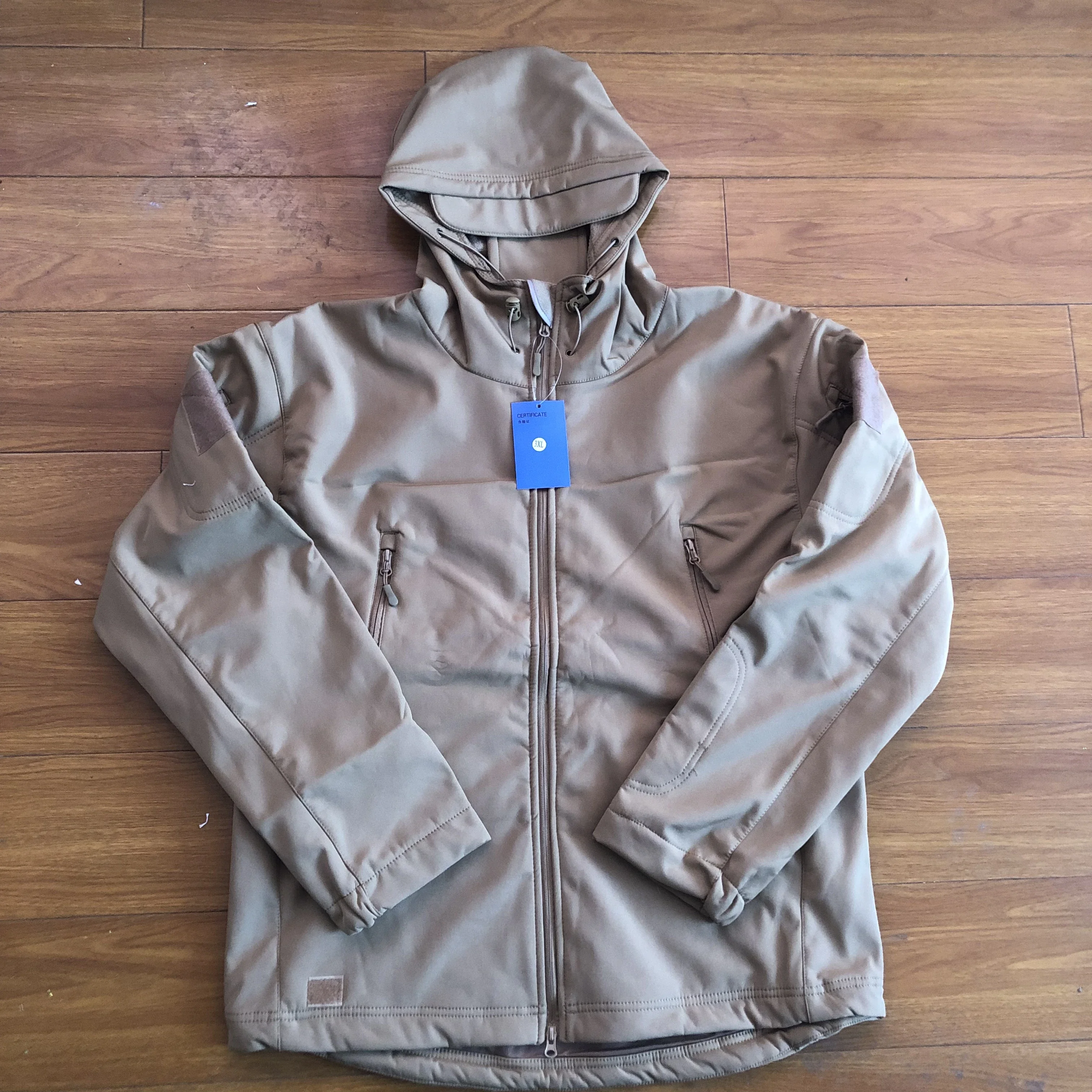 Hunting Clothing Men's Thick Soft Shell Winter Shark Leather Jacket Velvet Mountaineering Suit Fishing Windproof Two-Piece Set 6