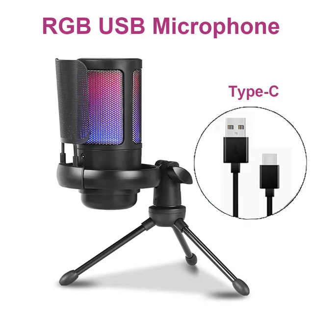 USB 콘덴서 마이크: 컴퓨터 게임, 녹음, 팟캐스팅에 필수품