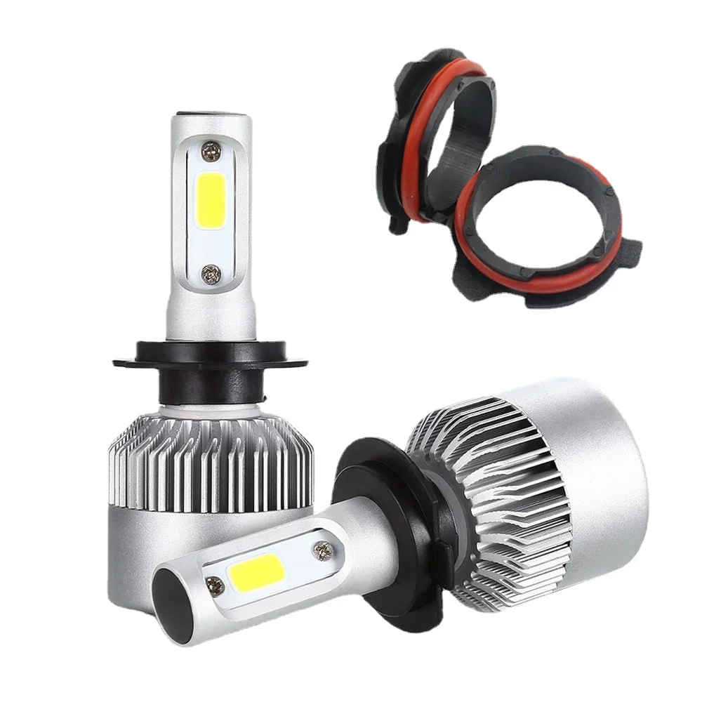 72W H7 LED Headlight Bulb for Bmw E39 E46 E60 E61 F10 F11 F07 F85 G30 G31 G38 8000lm H7 Led Bulb Light Led Socket Adapter led headlight led lamp bulb led lamp bulb base light bulb socket socket connector plug adapter