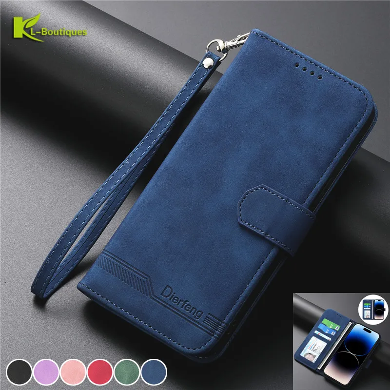 Per Iphone 14 Plus 13Pro Custodia Business Magnetic Leather Flip Stand Portafoglio Cover Per Iphone 13 12 Mini 14 Pro Max Coque