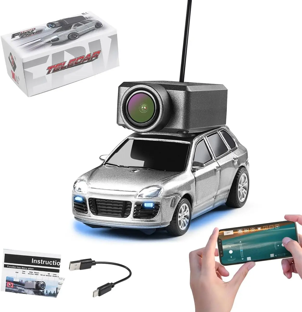 1/64 Mini RC Car 2.4G RC Drift Cars With FPV HD Wide Angle Camera & 3-Speed Modes Racing Car Toy for Kids Adults