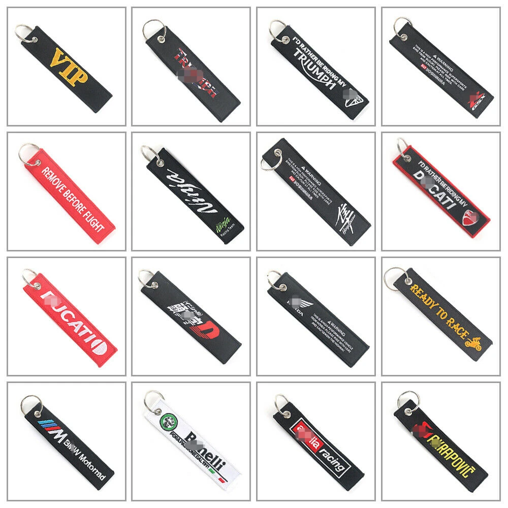 

Novelty Keychain Launch Key Chain Bijoux Keychains for Motorcycles and Cars Key Tag New Embroidery Key Fobs Motorbike Keychain